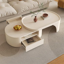 Side End Table Adjustable Coffee Table, Multifunctional Modern Dining Table for Living Room, Expandable Space-Saving Tea Table, Home Furniture Accent Coffee Table for Living Room Bedroom Office