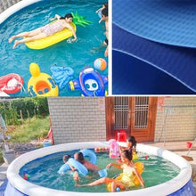 FFCJJDS Oversized Above Ground Inflatable Swimming Pool 15x4ft Blue