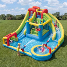 SunSwell Inflatable Water Park for Kids Backyard with 750W Blower