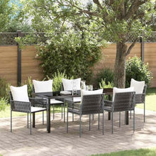 LKJVFCPW 7 Piece Outdoor Dining Set, Weather-Resistant PE Rattan Patio Furniture with Table and 6 Chairs, Modern Garden Seating for Backyard Deck