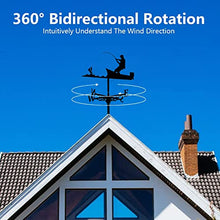 Weathervane in Garden & Outdoor Metal Weather Vane with Creative German Shepherd Go Fishing Bald Eagle Fighter Plane Shaped Weathercock Wind Direction Indicator (Style 5) (Style 3)