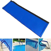 BSNANCA Pool Handrails Swimming Pool Hand Rail, 304 Stainless Steel Stair Rail, Handle Pool Grab Ladder,with Blue Grip Cover & Self-Taping Screws