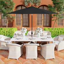 California Umbrella 11Ft Premium Patio Umbrella, Hand-Crank, Tilt-Collar, Bronze Frame, Solution Dyed Black Fabric