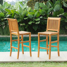 Cambridge Casual Mosko 3-piece Outdoor Patio Bistro Set, Solid Teak Wood bar-Height Table with Hidden Storage and 2 armless bar Chairs – Weather-Resistant Patio Set for Balcony, Deck, or Garden