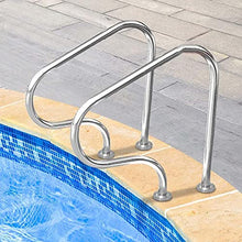 MSHOSAC Pool Handrails, 304 Stainless Steel Pool Hand Grab Rail for Indoor and Outdoor Swimming Pools, Easy to Install (2pcs) ()