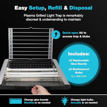 Catchmaster Vector Plasma Grilled Wall-Mounted UV Fly Light Trap - 3,100 sq. ft. Catch Zone, Fly Trap for Dining Rooms & Commercial Kitchens and Fresh & Dry Food Storage, UV Lamp Flying Insect Killer