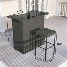 lafengyan Outdoor Bar Furniture Set for Poolside Relaxing Sturdy Build & Stylish Design for Patio Enjoyment