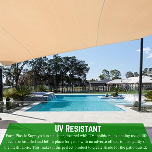 Farm Plastic Supply Sand/Tan Shade Cloth 85% 20' x 200'