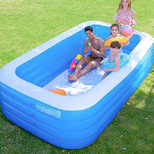 Full-Sized Inflatable Lounge Pool Household Adult Inflatable Bathtub 1-7 People Use Independent Layered Airbag Height Adjustable Backyard Water Party