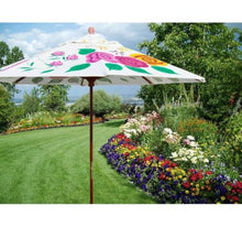 OROTLECT 9' Wooden Umbrella with Hand Painted Cover