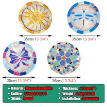 Elitix Stepping Stone Step Garden Decorative Stones with Mosaic Pattern, Kids Toddler Stepping Terrace Stone for Garden Play, 35 Cm Decorative Stone for Home Decor(Color:4-Pack)