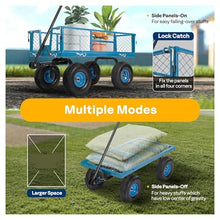 Mesh Garden Dump Cart with Removable Sides Heavy Duty Garden Cart Wagon, for Soil Mulch Plant Transport