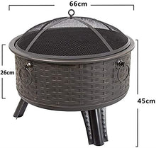 Fire Pits for Garden Outdoor Fire Pits Steel Fire Bowl with Grill & Cover & Poker Camping Fire Pit BBQ Brazier Wood Charcoal Patio Heater