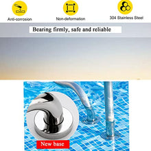BSNANCA 31X31 inch Pool Rail 250Lbs Load Capacity Rustproof Pool Handrail Humanized Swimming Pool Handrail with Blue Grip Cover & Screws