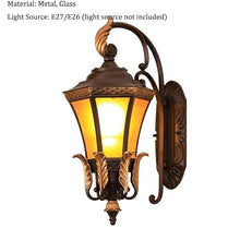 MVUYO Vintage Outdoor Wall Sconces Fixtures, European Style Waterproof Lights Garden Glass Lamps for Garage Front Porch Patio E26/E27 Socket