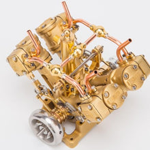 YounggDiy RW-V4 Mini Steam Engine That Runs, Double Cylinder Reciprocating for 90-150cm Steamships, Forward and Reverse Rotation (Boiler Not Included)