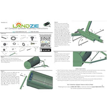 LANDZIE - Compost Spreader 44 Inch, Peat Moss & Top Soil Roller