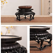 BABETT Bonsai Pedestal Vase Pedestal Stands Round Vase Ornament Base Incense Burner Wood Carving Decorative Base Bonsai Small Flower Pot Base Planter Stand Plant Holder