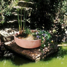 Crescent Garden Extra Large Outdoor Planter Bowl with Drain Hole for Water Gardens, Fountain, Landscaping - 40" W x 15" H (Caviar Black)