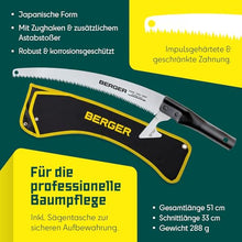 Berger ArboRapid pruning saw set with compact two-parts ArboRapid telescopic pole and ArboRapid pole saw 33 cm including saw sheath