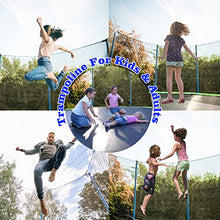 Steelway 14ft Trampoline Combo with Swing, Slide, Safety Net & Basketball Hoop 14FT Green