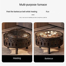 High-end Outdoor Fire Pit w/Spark Screen, Large Bonfire Wood Burning Firepit Bowl, Farmhouse Decorations Fireplace Heating Basin, for Outdoor Backyard Terrace Patio