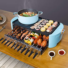 Hotpot Automatic Rotating Skewers Machine Multi-function Hot Pot Barbecue Integrated Non-stick Coating Shabu-shabu Skewers Machine barbecue (Color : Orange)