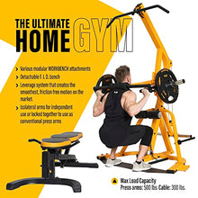 Powertec Fitness Workbench LeverSystem Adjustable Workout Bench Yellow