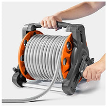 Classic Hose Reel 20 Set, Garden Hose Set Including Hose Reel and 20-m Hose, Great Standing Security, Spray Nozzle, Carrying Handle, for Gardening (65ft hose reel set)