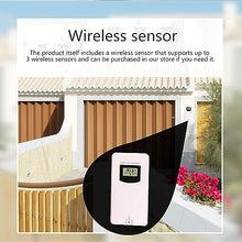 SHANBOYU WiFi Weather Station, Digital Alarm Wall Clock, Indoor Outdoor LCD Temperature, Humidity Meter with Sensor Frost, Weather Forecast for Offices, Classrooms, Home