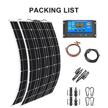 VNATWGOO 400W Off-Grid Charging Solar Panel with 30A/40A Controller, Bendable Flexible Solar Panel, RV Portable Photovoltaic Board, for Outdoor Power Generation,40A