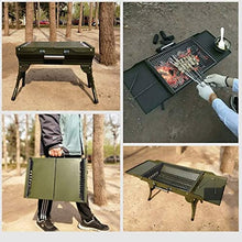 Portable Charcoal Grill Outdoor BBQ Grills Cooking Stainless Steel Folding Camping Grill for Campfire Picnic Hiking Grill Tool
