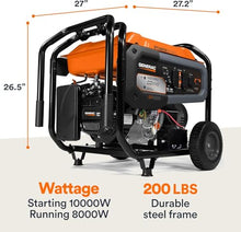 Generac 10,000 Starting Watt Portable Gas Generator, Electric Start
