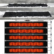 XYWGBMS Snow and Ice Melting Mats, Snow Melting Walkway Mat, 2 in/h Speed Snow and Ice Heated Pad for Winter Outdoor Stairs, Steps, Doorways, Walkways, Driveway,5 Pcs-40x200cm/15.7x79in