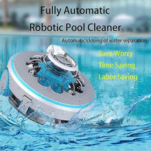 KANGJIEM Cordless Pool Vacuum, Robotic Pool Cleaner, Lasts 80 Mins Robotic Pool Cleaner, Automatic Pool Cleaning Kit, Dual-Drive Motors, Low-Battery Self Parking