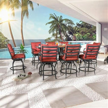PatioFestival 11-Piece Outdoor Bistro Set Fabric Red