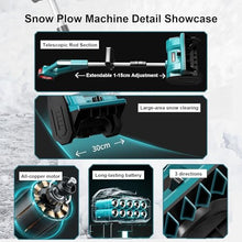 pealiritansemen 2025 Upgraded Rechargeable Snow Shovel - Aluminium Alloy Telescopic Pole, Winter Road Snow Removal Tool Electric Snow Thrower, 2200 RPM, 30 cm Clearing Width 4500mAh-1battery