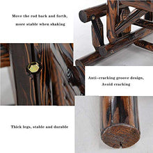 XAWSOP Stool 67In Outdoor Park Garden Bench Double Sliding Rocking Chair, Terrace Courtyard Carbonized Solid Wood Bench Weather Resistant Porch Chair, Rocking Lounge Chair Patio,