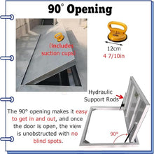 Customizable Invisible Basement Hatch, 90° Wide-Opening Crawl Space Door for Indoor/Outdoor, Strong Load-Bearing Under House Access Doors