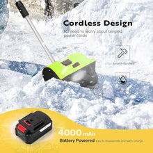 MiBoce Cordless Handheld Snow Shovel, 1200W Electric Snow Shovel, with 2 Batteries, Adjustable Direction, Cleaning Width 32cm, Maximum Throwing Distance 8m, for Patio, Playground, Farm