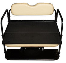 Performance Plus Carts Club Car DS Golf Cart Rear Flip Seat Kit | Folding Steel Frame | Buff Cushions