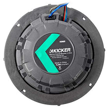 KICKER 45KM654L Marine LED Speakers Bundle with 12KMTESW Tower Enclosures, KMTAP Adapter Pack, and Rockville 16G50 Wire White