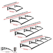Patio Awning 24x189 Polycarbonate Canopy Self-Cleaning Weather-Resistant Outdoor Shelter Doorway Protection from Rain Sun