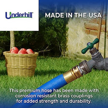 Underhill UltraMax Commercial Garden Water Hose 100 ft, Lightweight, Flexible, Anti-Kink, All Weather, 1200 psi, H10-100B, 1 Inch x 100 ft, Blue