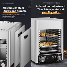 SICWEDIM 1700W Electric Steak Grill, 10-Layer Portable Countertop Oven with Timer, 1472℉ Stainless Steel Meat Seafood Veggies Grill, Indoor Chicken Beef Pork Cooking Grill
