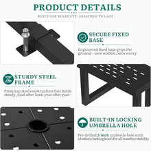 YITAHOME Commercial 38" Square Q235 Carbon Steel Picnic Table, Heavy Duty Metal Outdoor Table Set with Umbrella Hole, Industrial Grade Park Furniture (Black)