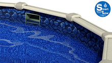 Wilbar Galeria 18x33 Oval Above-Ground Swimming Pool Bundle Kit Blue Taupe
