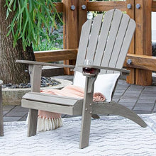 Cambridge Casual Lakeside Oversized Patio Adirondack Chair Set of 2 with Cup Holder