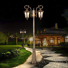 UBNMIUBV Outdoor Lamp Post Light, Creative Outdoor Ip55 Waterproof Landscape High Pole Street Light Landscape Double Column Lamp Villa Community Pillar Lighting Garden Retro Court,2.10cm