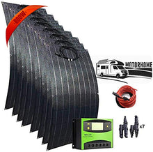 AUECOOR 800 Watt 12V Waterproof Flexible Solar Panel Kit with 60A LCD Solar Controller for 12V/24V Battery Charging, RV,Boat